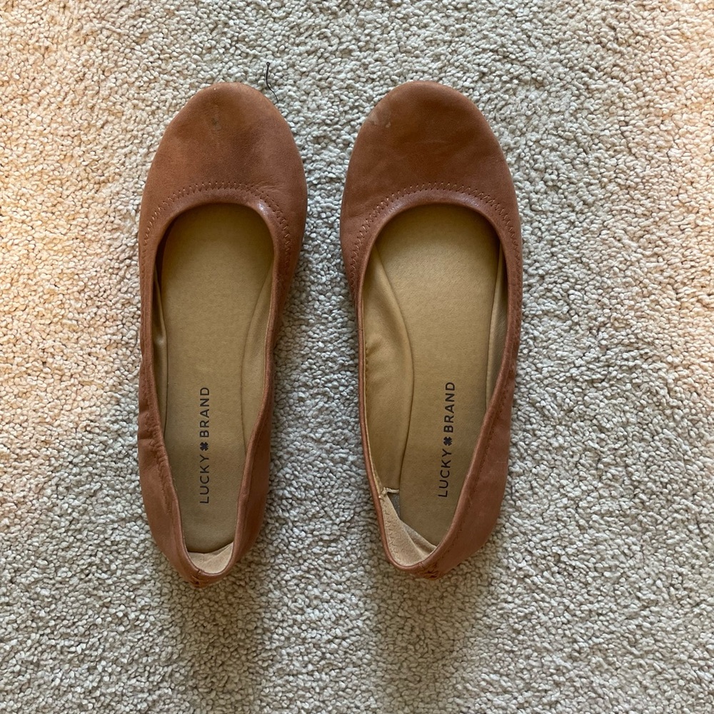 Tan Leather Lucky Brand Flats